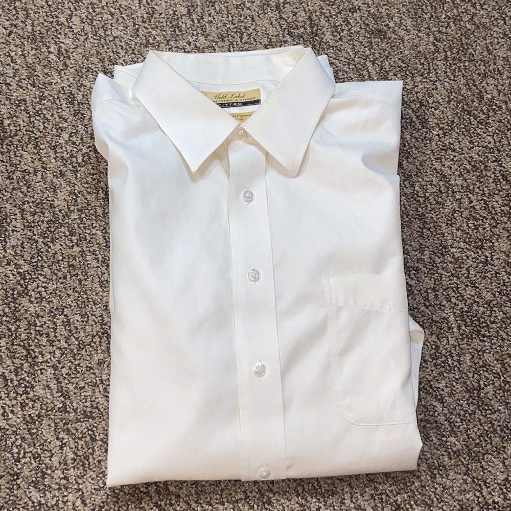 Gold Label Cotton Men Shirt Size 17 1/2 34